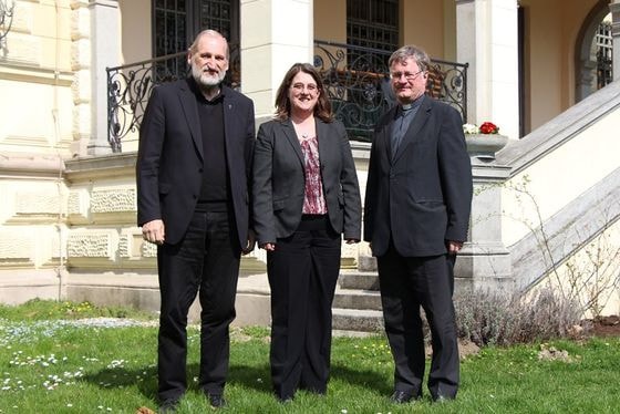 V. l.: Der derzeitige Pastoralamtsdirektor Wilhelm Vieböck, seine designierte Nachfolgerin Gabriele Eder-Cakl und Bischof Manfred Scheuer.